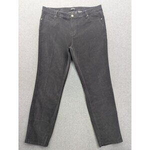 Buffalo David Bitton Pants Womens 16 Gray Skinny Corduroy Stretch Supreme